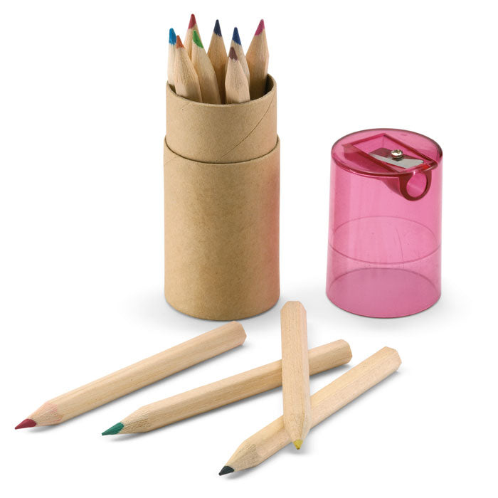 12 Colouring Pencils and Pencil Sharpener