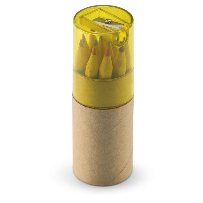 12 Colouring Pencils and Pencil Sharpener