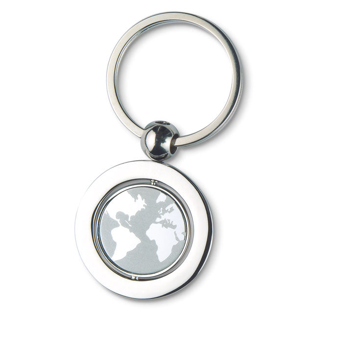 Metal Globe Keyring