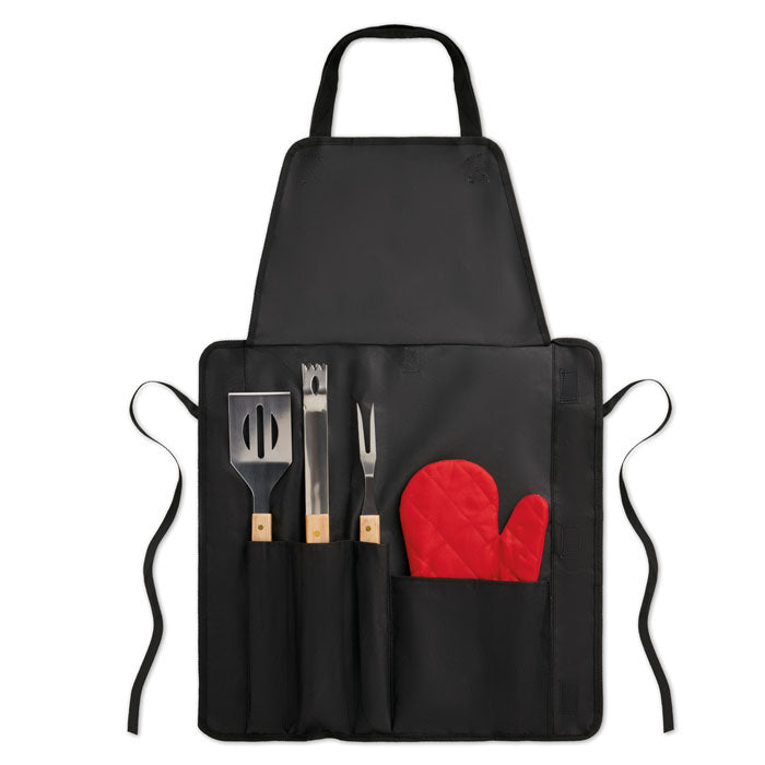 BBQ Apron with BBQ Tools