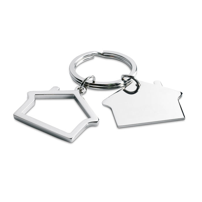 Metal House Keyring in Gift Box