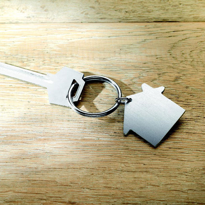 Metal House Shaped Keyring