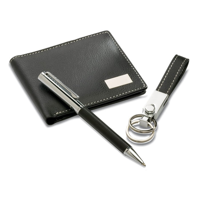 Pen, Keyring and Wallet Gift Set
