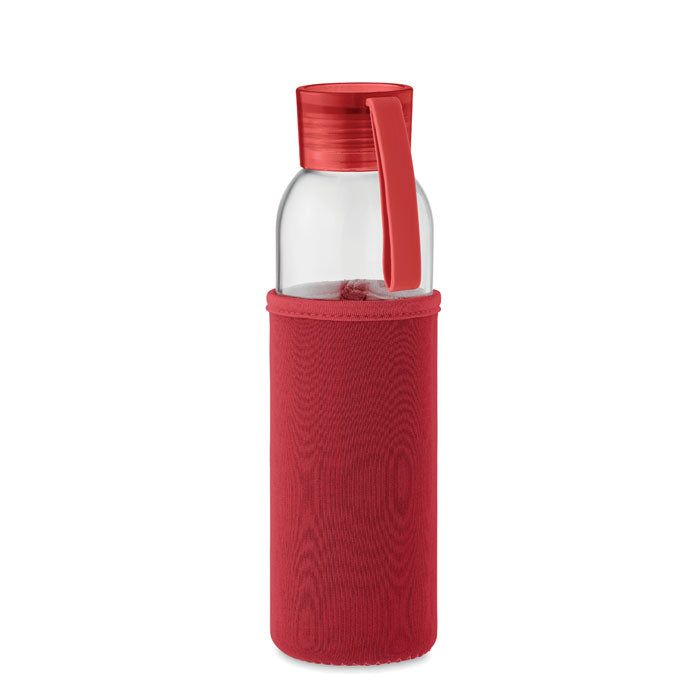 Recycled 500ml Glass Water Bottle in Pouch