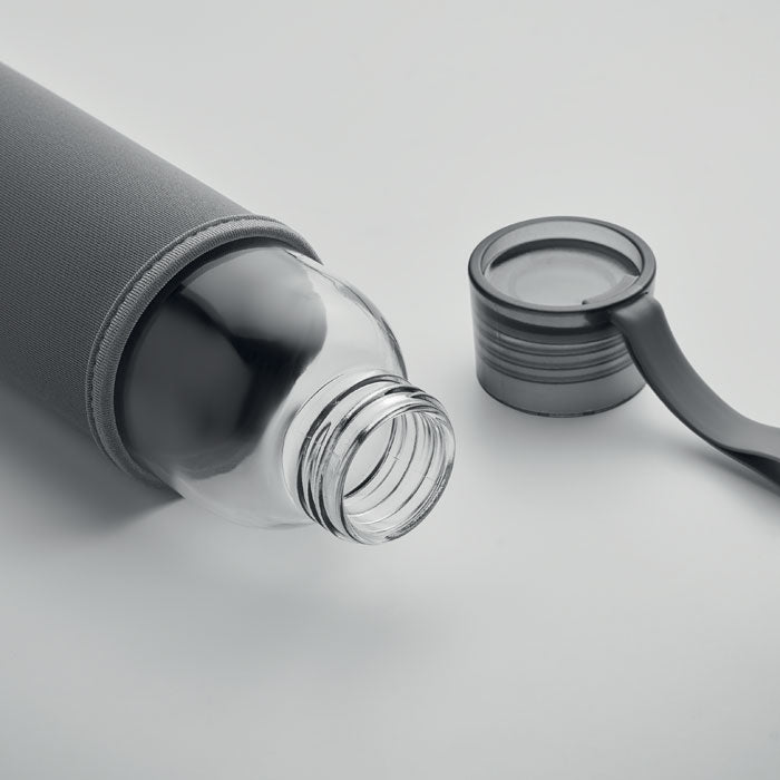 Recycled 500ml Glass Water Bottle in Pouch