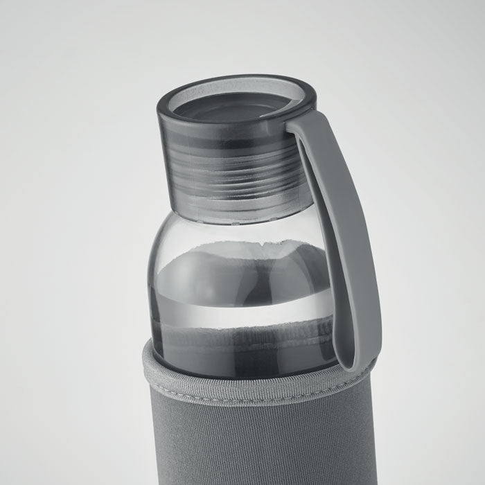 Recycled 500ml Glass Water Bottle in Pouch