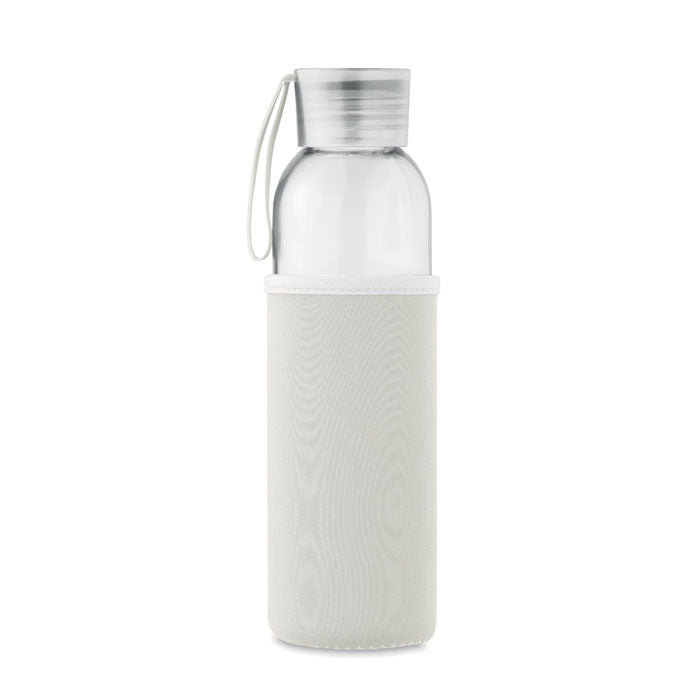 Recycled 500ml Glass Water Bottle in Pouch