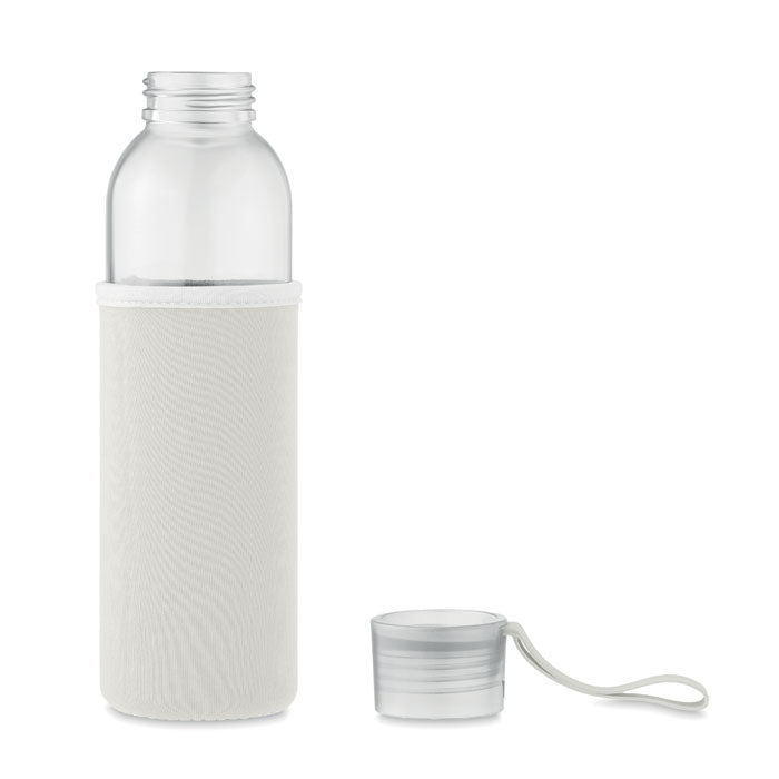 Recycled 500ml Glass Water Bottle in Pouch