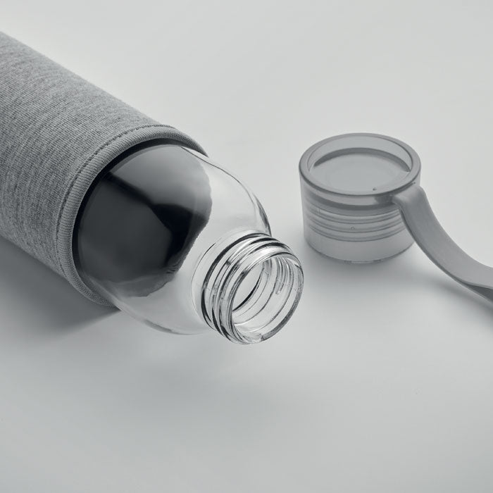 Recycled 500ml Glass Water Bottle in Pouch