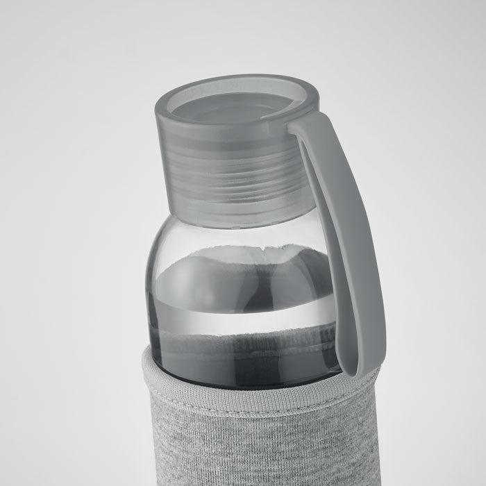 Recycled 500ml Glass Water Bottle in Pouch