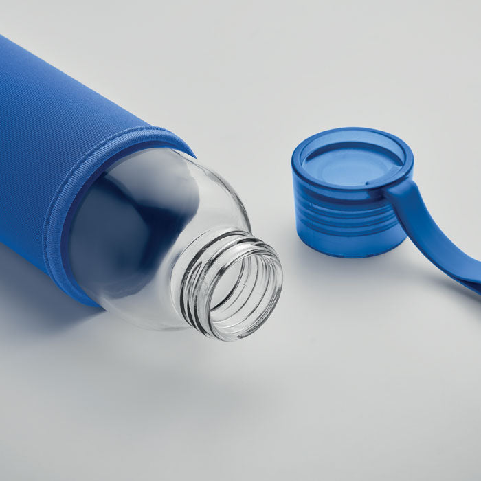 Recycled 500ml Glass Water Bottle in Pouch