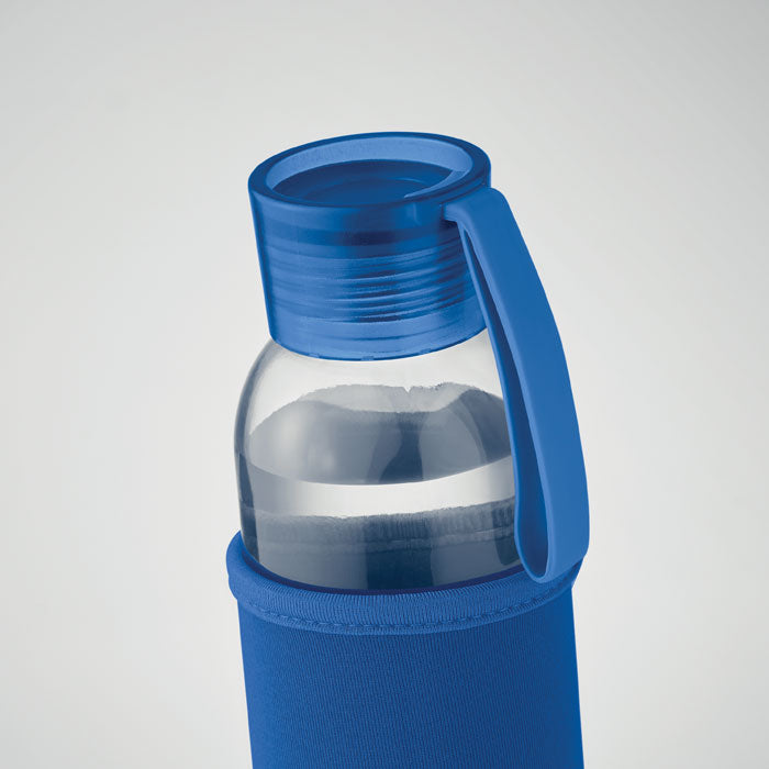 Recycled 500ml Glass Water Bottle in Pouch