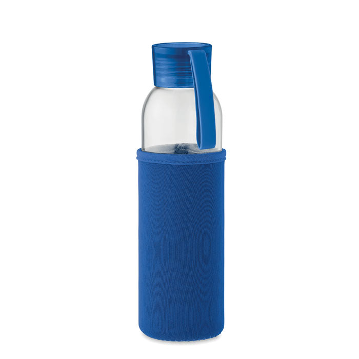 Recycled 500ml Glass Water Bottle in Pouch