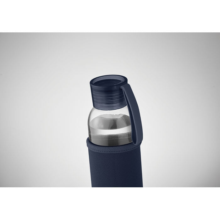 Recycled 500ml Glass Water Bottle in Pouch