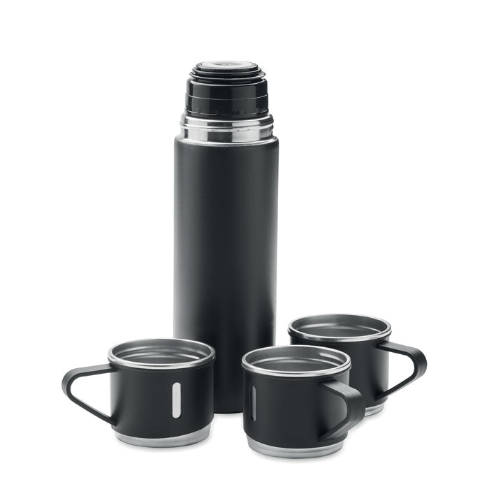Double Walled Vacuum Flask and Cup Travel Set