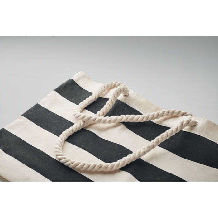 Cotton Striped Beach Bag