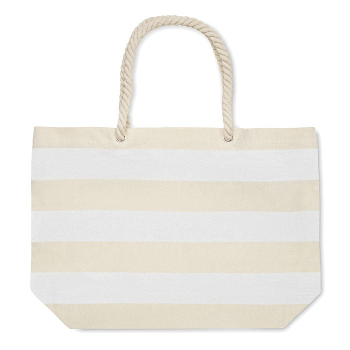 Cotton Striped Beach Bag
