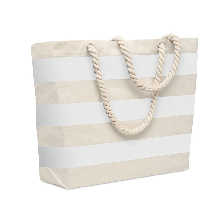 Cotton Striped Beach Bag
