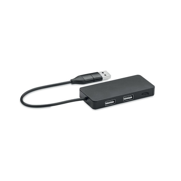 3 Port USB Hub with 20cm Charging Cable