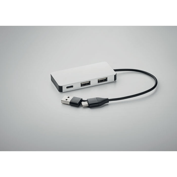 3 Port USB Hub with 20cm Charging Cable