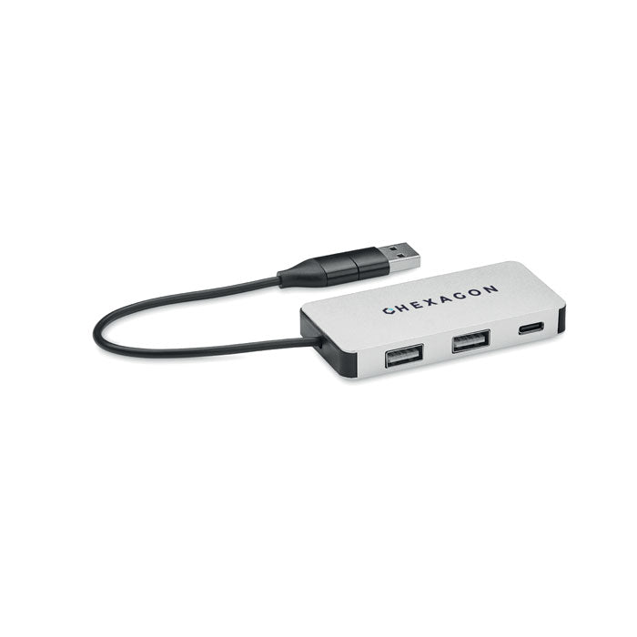 3 Port USB Hub with 20cm Charging Cable