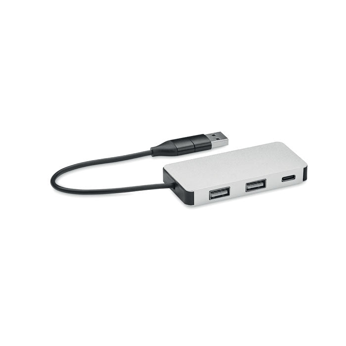 3 Port USB Hub with 20cm Charging Cable