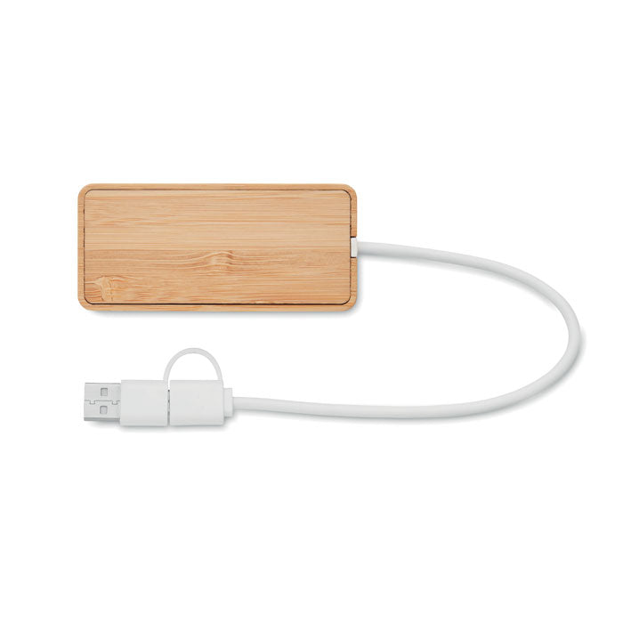 Bamboo USB 3 Port Hub
