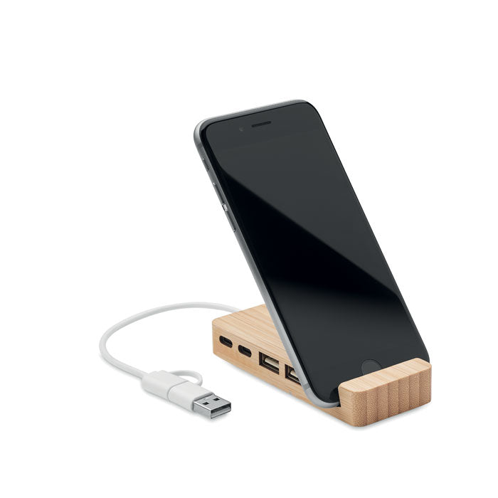 Bamboo USB 4 Port Hub