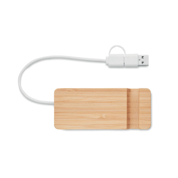 Bamboo USB 4 Port Hub