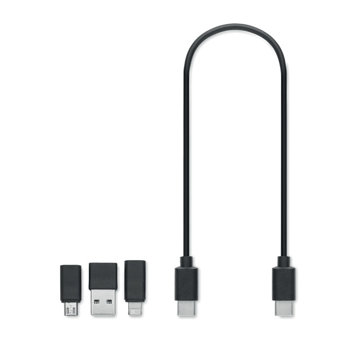 3-in-1 Charging Cable Set in Wooden Box