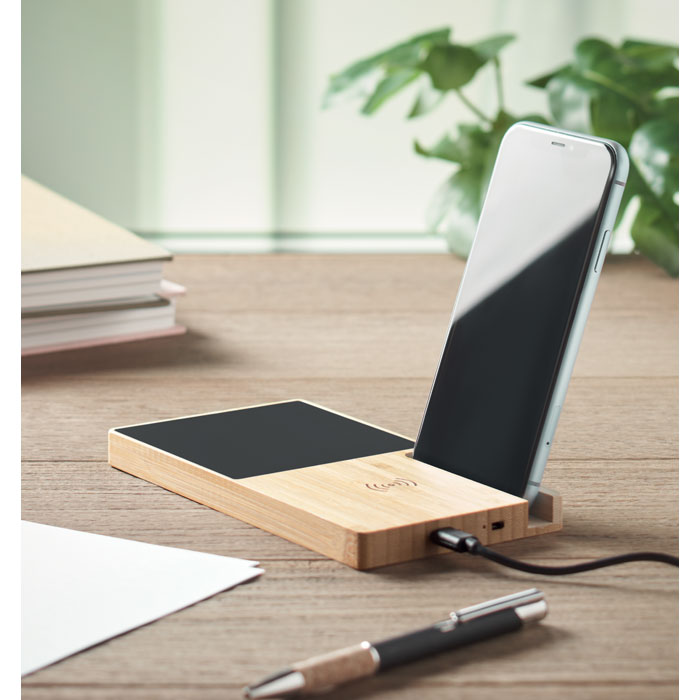 Bamboo Wireless Charger and Mug Warmer