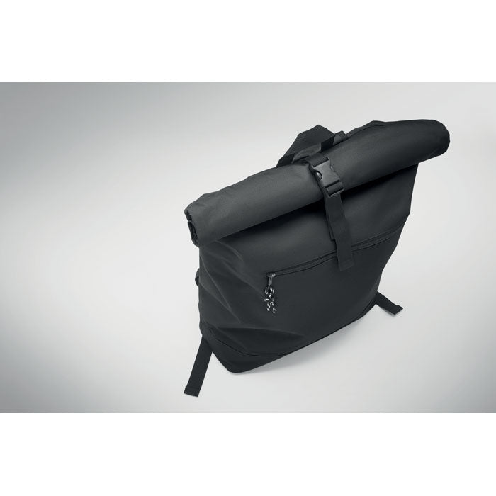 15 Inch Polyester Rolltop Laptop Backpack