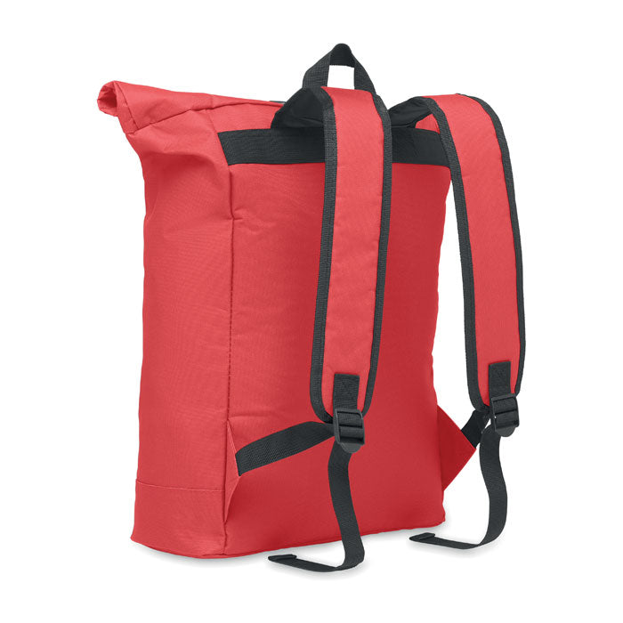 15 Inch Polyester Rolltop Laptop Backpack