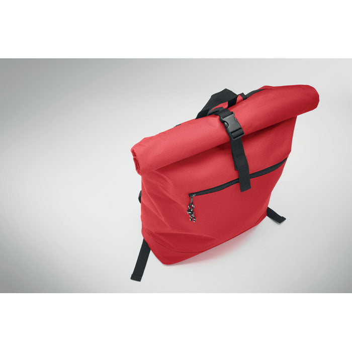 15 Inch Polyester Rolltop Laptop Backpack