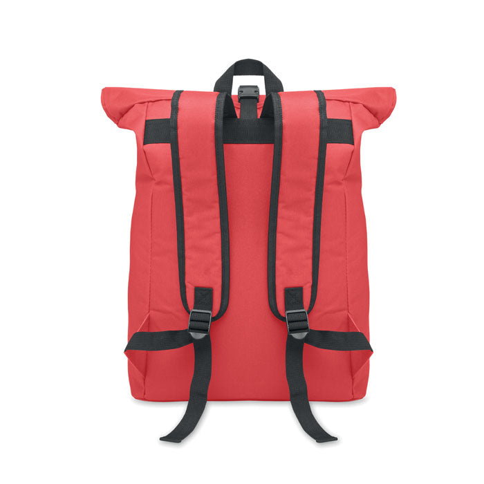 15 Inch Polyester Rolltop Laptop Backpack