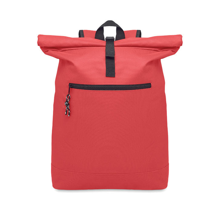 15 Inch Polyester Rolltop Laptop Backpack