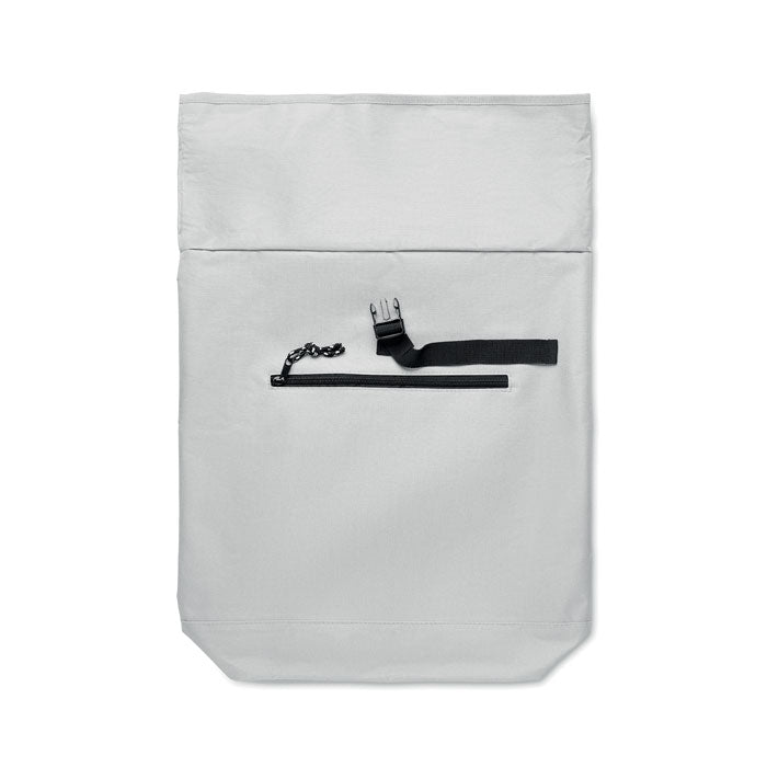 15 Inch Polyester Rolltop Laptop Backpack