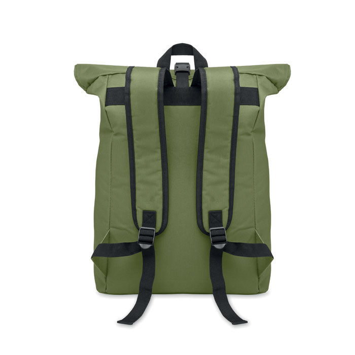 15 Inch Polyester Rolltop Laptop Backpack