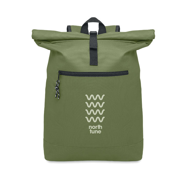 15 Inch Polyester Rolltop Laptop Backpack