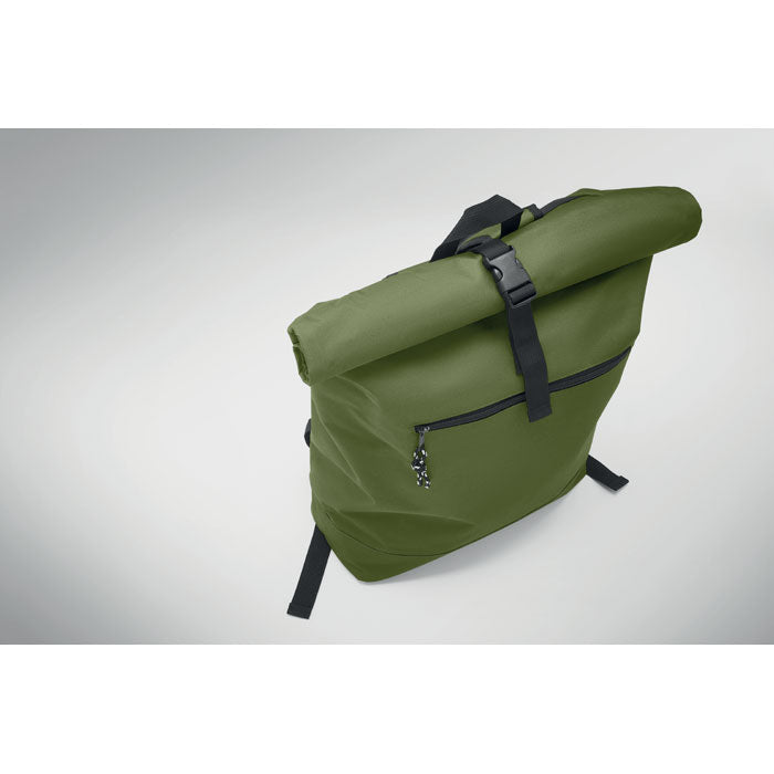 15 Inch Polyester Rolltop Laptop Backpack