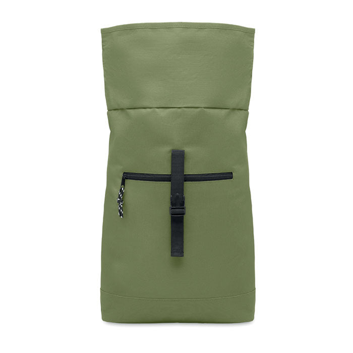 15 Inch Polyester Rolltop Laptop Backpack