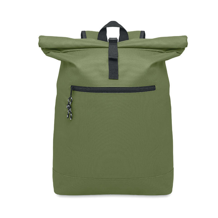 15 Inch Polyester Rolltop Laptop Backpack