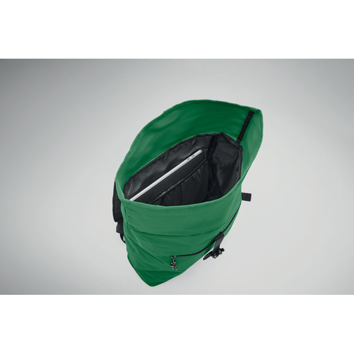 15 Inch Polyester Rolltop Laptop Backpack