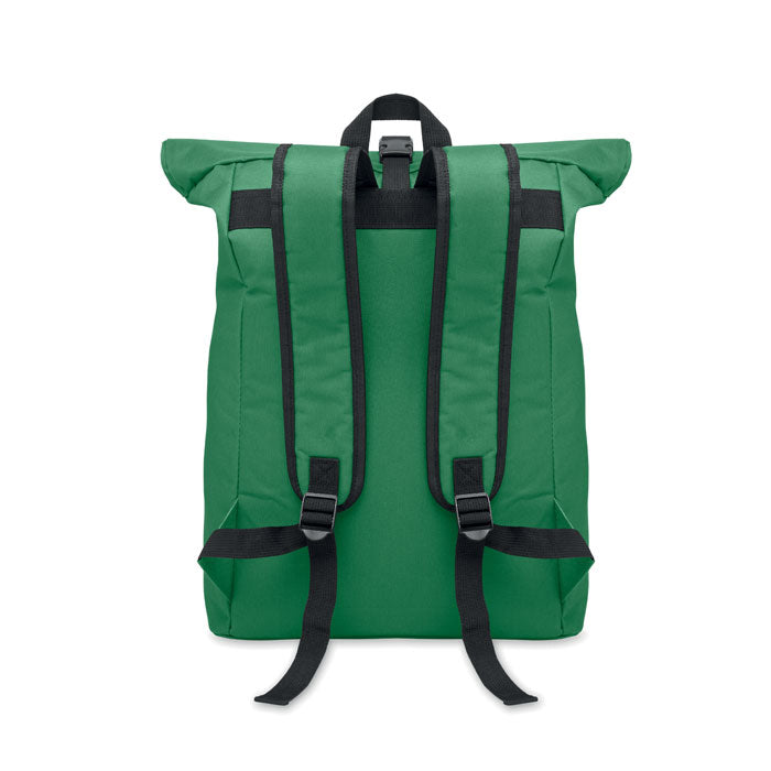 15 Inch Polyester Rolltop Laptop Backpack