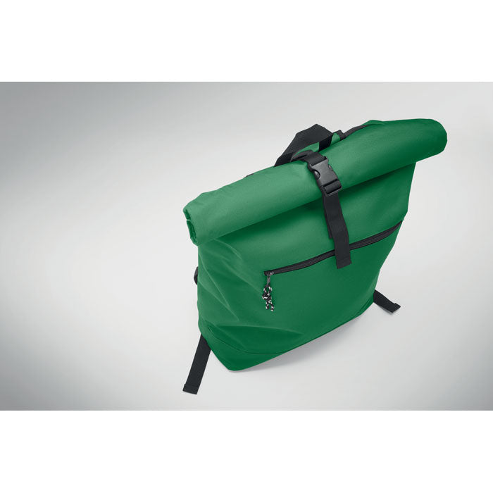 15 Inch Polyester Rolltop Laptop Backpack