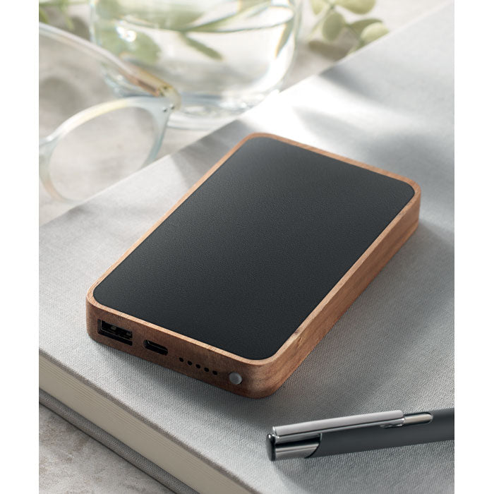 Wireless Charging Powerbank in Acacia Wood