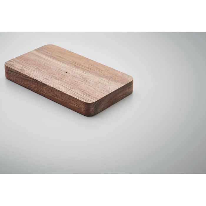 Wireless Charging Powerbank in Acacia Wood