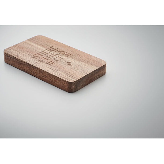 Wireless Charging Powerbank in Acacia Wood