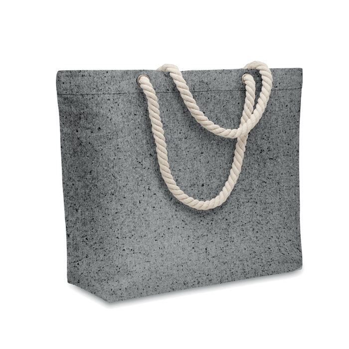 Cord Handle Beach Bag in Cotton