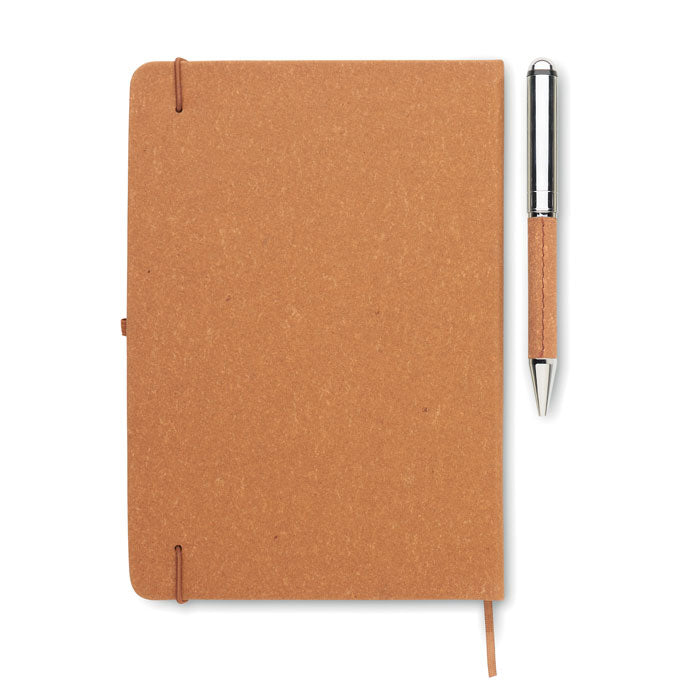 Recycled Leather Notebook Gift Set